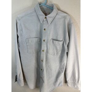 The Territory Ahead Corduroy‎ Shirt Mens Medium Button Up Striped LS